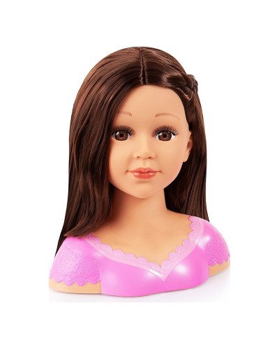 Reig Charlene Buste Top Model : Coiffe et Maquille, Perruque Brune
