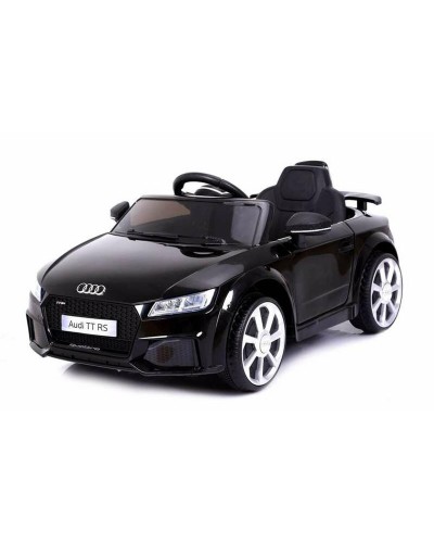 Injusa Audi TT RS Elektroauto Schwarz 12V - Kinderauto mit Lichtern und Sounds
