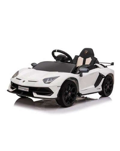 Injusa Aventador SVJ Électrique Enfants - Blanc, Batterie 12V, Effets Sonores Réalistes
