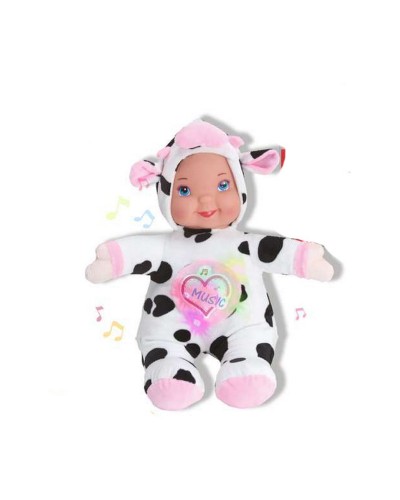 Reig Baby Doll Cow Musical Plush 35cm - Early Childhood Toy
