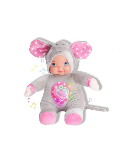 Reig Baby Doll Elefant Musik Plüschtier 35cm - Frühe Kindheitserziehung
