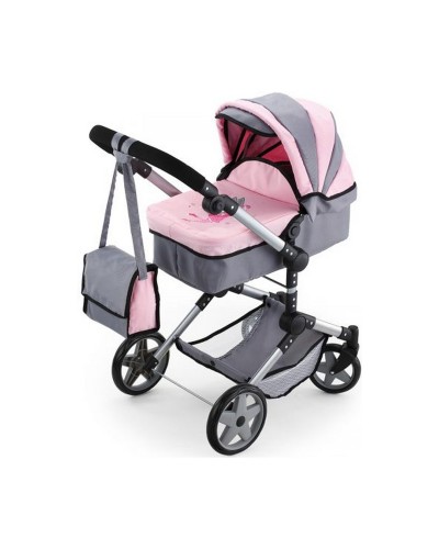 Reig Pram Neo Pro - Carrozzina Bambole Grigia 57cm - Passeggino Giocattolo
