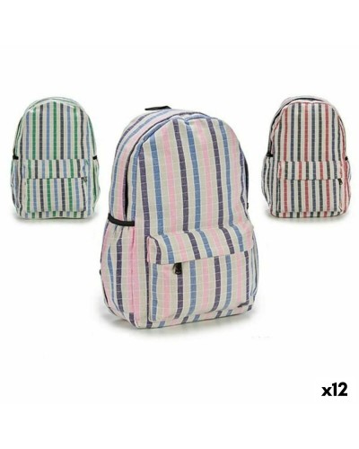 Koululaukku Raidat Monivärinen 13 x 45 x 31 cm 12 osaa