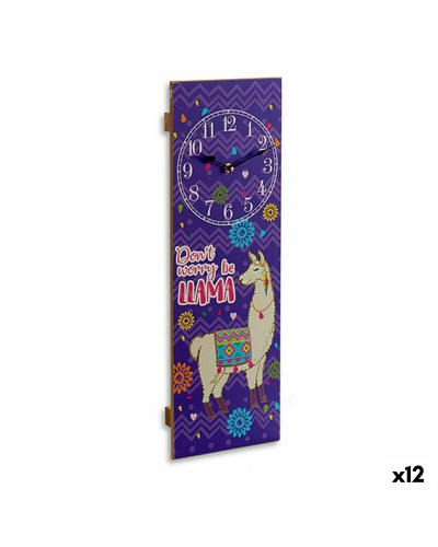 Muurklok Lama 2,5 x 60 x 20 cm (12 Stuks)