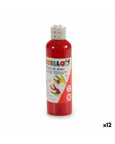 Crayola Pittura a Dita Rosso, 200 ml, Confezione da 12