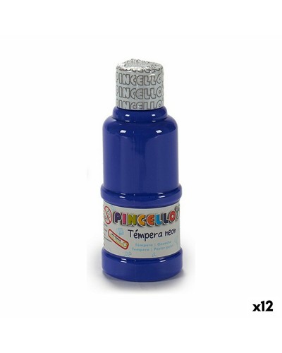 Peintures Tempera Néon Violet Fluorescent de 120 ml - Lot de 12
