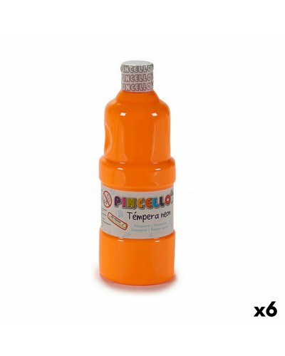 Tablettes Acryliques Néon Orange 400ml - Lot de 6

