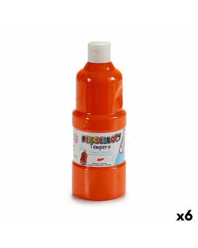 Tempera Oranje 400 ml (6 Stuks)