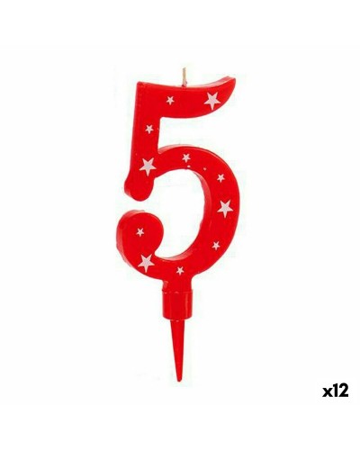 Birthday Cake Candles Number 5 - 12 Piece Set - Party Decorations
