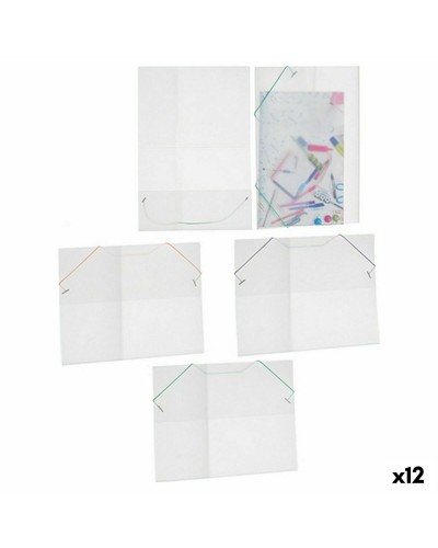 Portföljmapp Transparent (1 x 26 x 35,5 cm) (12 antal)