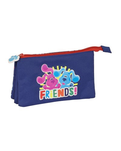 Pennenetui met 3 vakken Blue's Clues Marineblauw (22 x 12 x 3 cm)