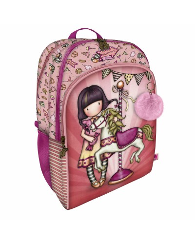 Sac à dos Gorjuss Carousel Saumon - 34,5 x 43,5 x 22 cm - Sac à dos Scolaire

