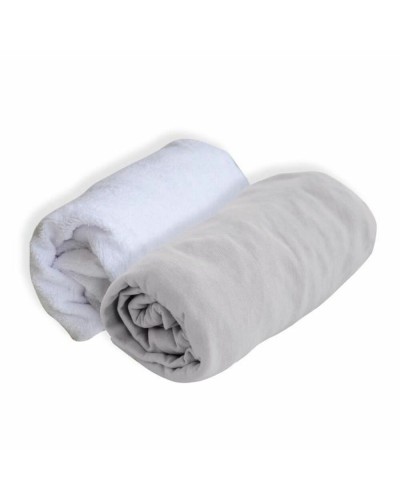 Domiva Lenzuolo con Angoli Grigio 70x140 cm - Cotone Jersey Elasticizzato
