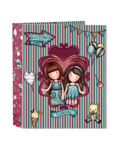 Ringpärm Gorjuss Fireworks Rödbrun A4 27 x 33 x 6 cm