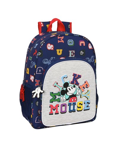 Zaino Blu Marino Mickey Mouse Clubhouse: Spazioso e Confortevole per la Scuola (33 x 42 x 14 cm)