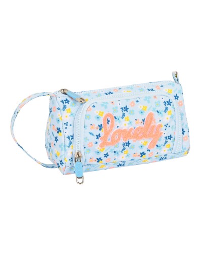 Schooletui met Accessoires Moos Lovely Blauw (32 Onderdelen)