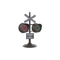 DKD Home Decor Table Clock: Elegant Black Crystal and Iron for Sophisticated Decoration
