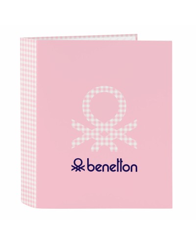 Ringpärm Benetton Vichy Rosa A4 27 x 33 x 6 cm