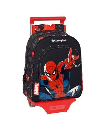 Schulrucksack mit Rädern Spider-Man Hero Schwarz 27 x 33 x 10 cm