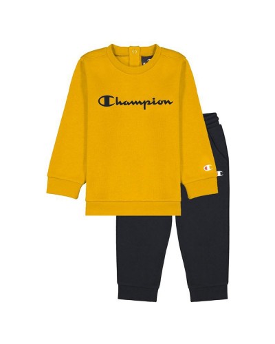 Joggingpak voor baby Champion Crewneck Baby Geel
