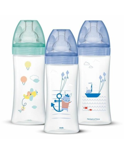 Dodie - Set 3 Biberon 330ml - Anticolica, Flusso Variabile, +6 Mesi
