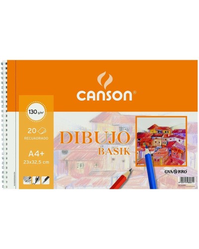 Ritblock Canson Basik Med infälld Mikroperforerad 130 g/m²