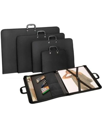 Portafolios con Cremallera Carchivo Gauffering 50x70cm Polipropileno Negro
