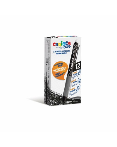 Penna Carioca Oops Svart 0,7 mm (12 Delar)