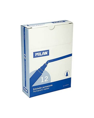 Marcador Permanente Milán Azul PVC, Resistente al Agua
