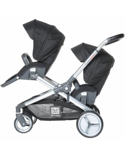 RED CASTLE Evolutwin Poussette Double/Frère - Noir, Inclinable
