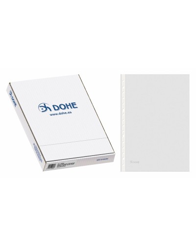 Pochettes DOHE Cristal Perforées Transparentes A4, Lot de 100
