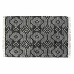 DKD Home Decor Tapis en coton noir et blanc, parfait pour décorer votre maison (160 x 230 cm)
