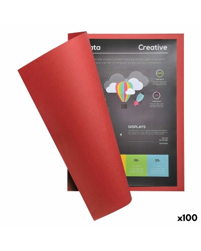 Sottocartelle Exacompta Rock's A4, Rosso, Confezione da 100