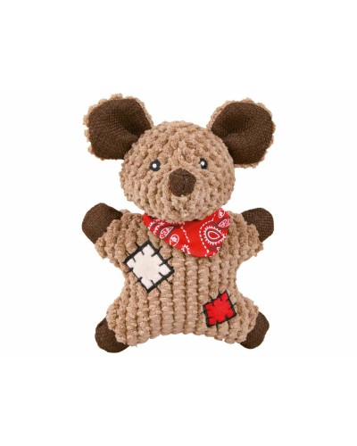 Peluche Trixie per Cani - Mouse in Poliestere e Juta, 19 cm - Resistente e Divertente