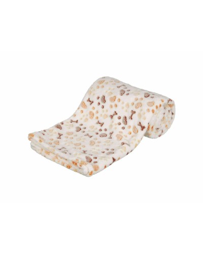 Coperta Morbida Trixie Lingo per Animali Domestici - Bianco Beige, 150 x 100 cm