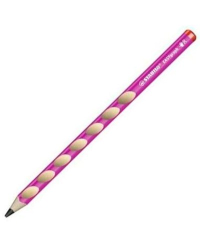 Lápiz Stabilo Easygraph Rosa de Madera para Dibujo y Escritura.

