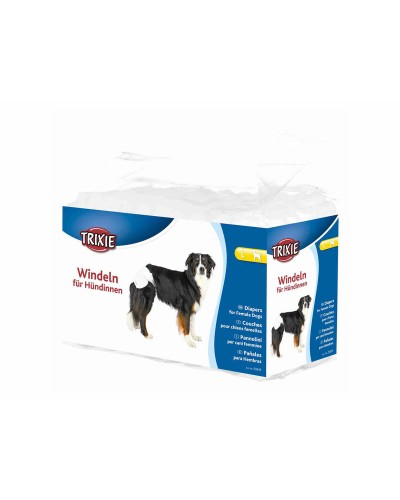 Trixie absorbierende Windeln für Hunde | Rutschfester Schutz | Mehrschichtiges Absorptionssystem | 9 Stück
