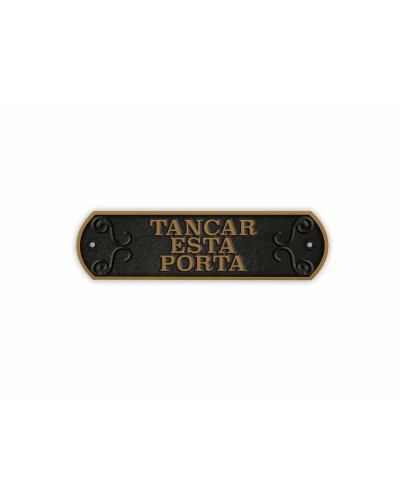Badge Magnétique Tancar Esta Porta de Magnet & Steel - 24 x 7,2 cm
