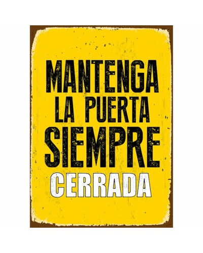 Virkamerkki Magnet & Steel Mantenga la Puerta Siempre Cerrada 14,8 x 21 cm