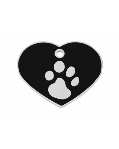 Imarc Heart Name Tag Black Silver
