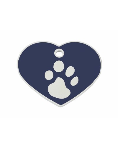 Naamplaatje Imarc Heart Blauw Zilverkleurig