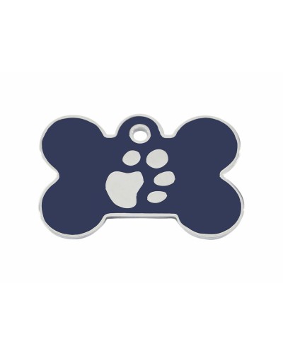 Imarc Bone Pet ID Tag | Blue Silver | Durable and Customizable
