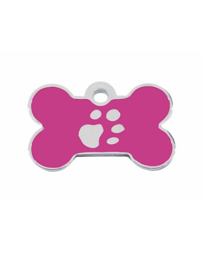 Targhetta Imarc Bone: Elegante Accessorio di Identificazione per Animali Domestici, Rosa Argentato