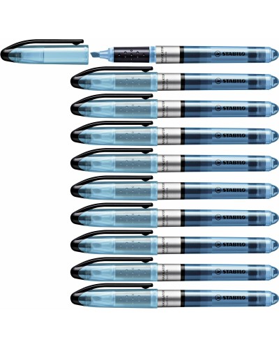 Stabilo Navigator Evidenziatore Azzurro, Confezione da 10 Pezzi