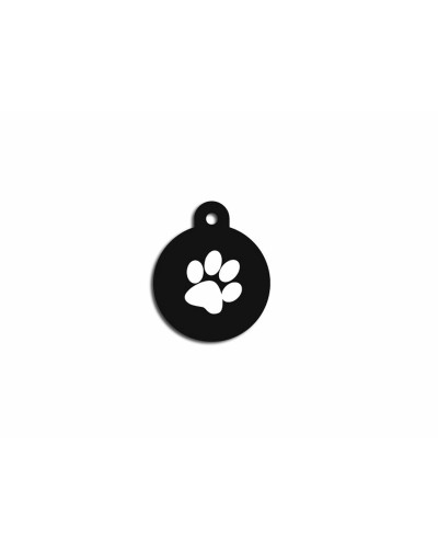 Plaque d'identification Imarc Circle, Noire, Pour chiens et chats
