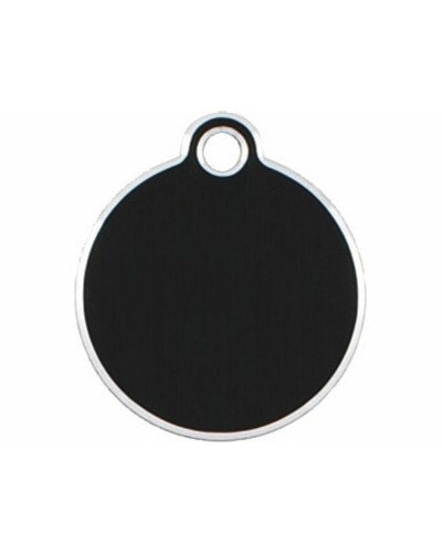 Etiqueta identificativa Imarc Circle Negra | Duradera y resistente | Para llaves, equipaje, mascotas
