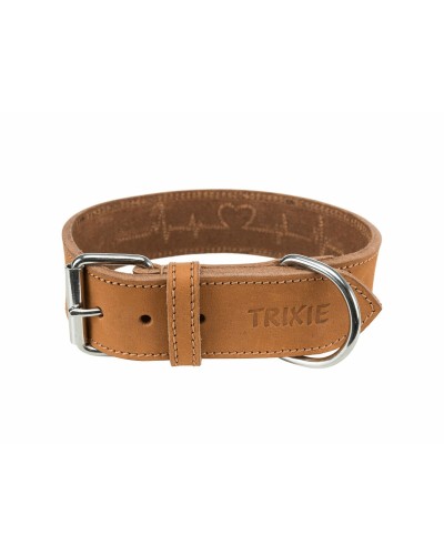 Trixie Halsband Verstellbar für Hunde (Braun, 38-47 cm)
