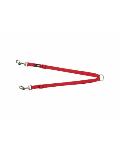 Correa para 2 perros Trixie New Premium: Rojo, ajustable 40-70 cm, tallas XS, S, M
