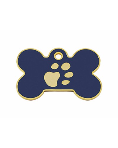 Imarc Bone Blue Gold Pet ID Tag
