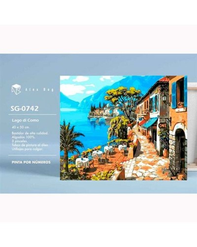 Set voor verven op nummer Alex Bog Lago di Como 40 x 50 cm Cijfers